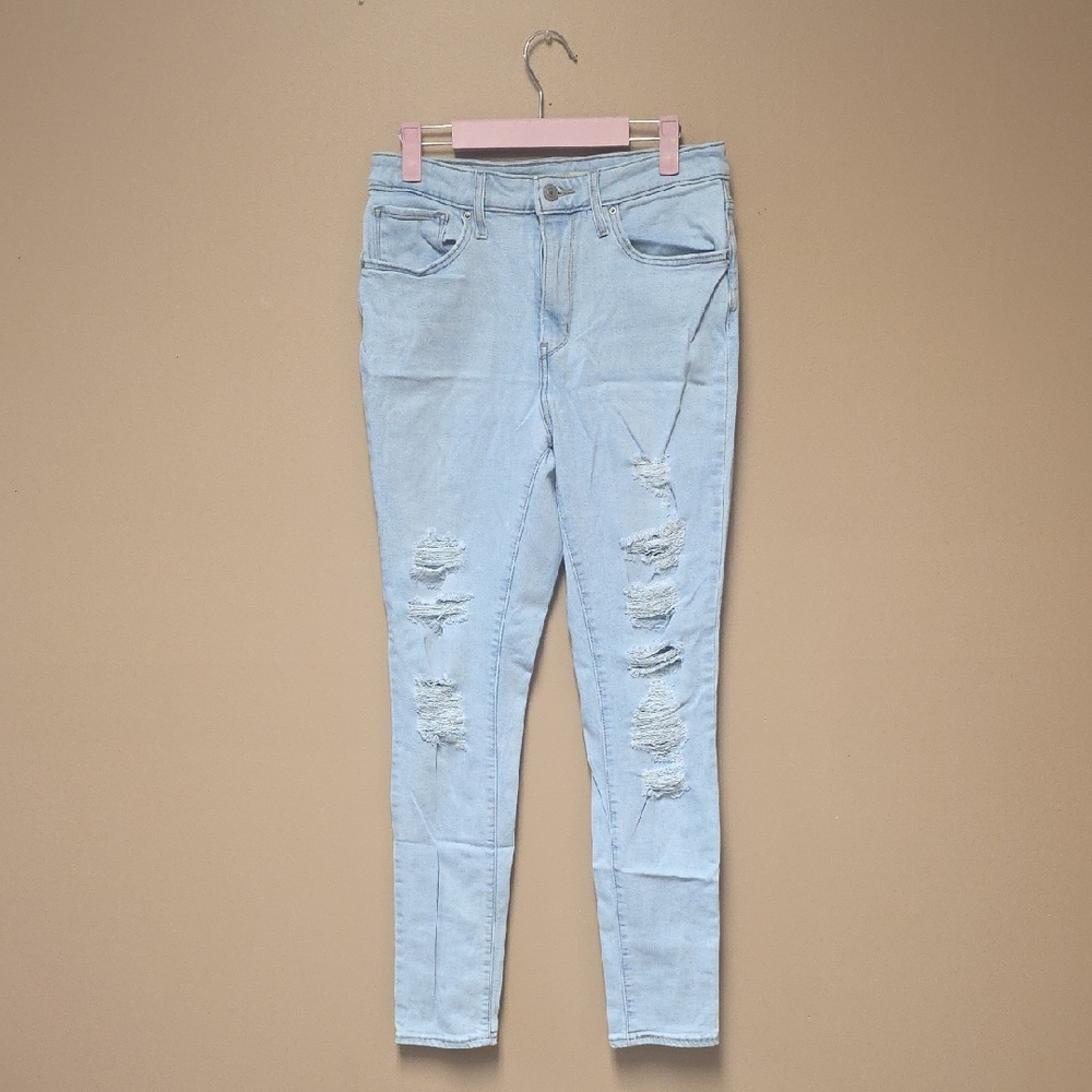 Levi's Light Blue Ripped Skinny Jeans